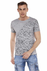 CT469 Men's T-shirt in an asymmetrical look