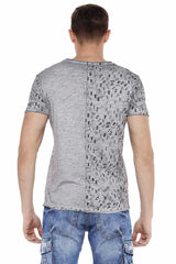 CT469 Men's T-shirt in an asymmetrical look