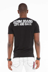 CT485 Men's T-shirt with tattooed baby all-over print