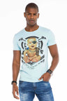 CT485 Men's T-shirt with tattooed baby all-over print