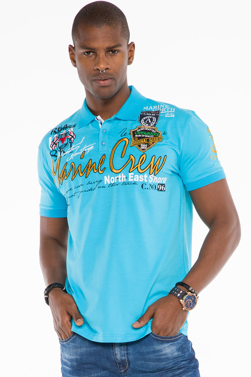 CT509 Men's Polo Shirt in Marina Look