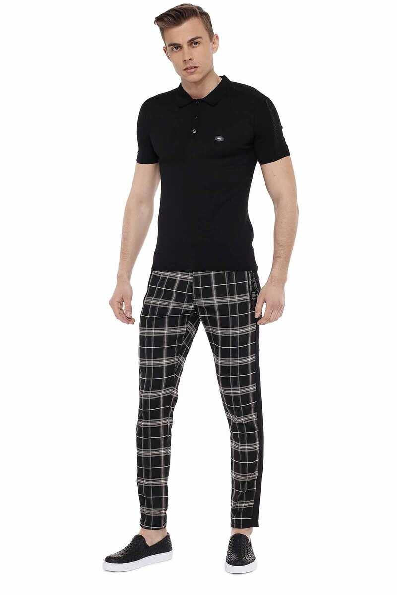 CT517 men's polo shirt in braided look
