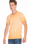 CT596 Men's T-shirt with small logo patch