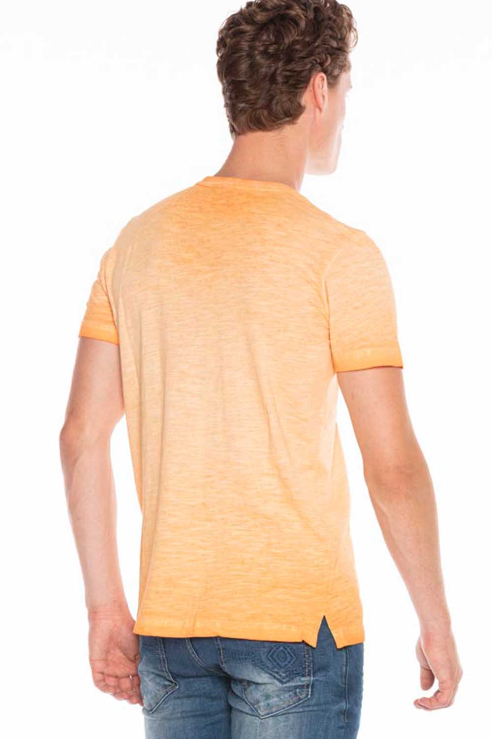 CT596 Men's T-shirt with small logo patch