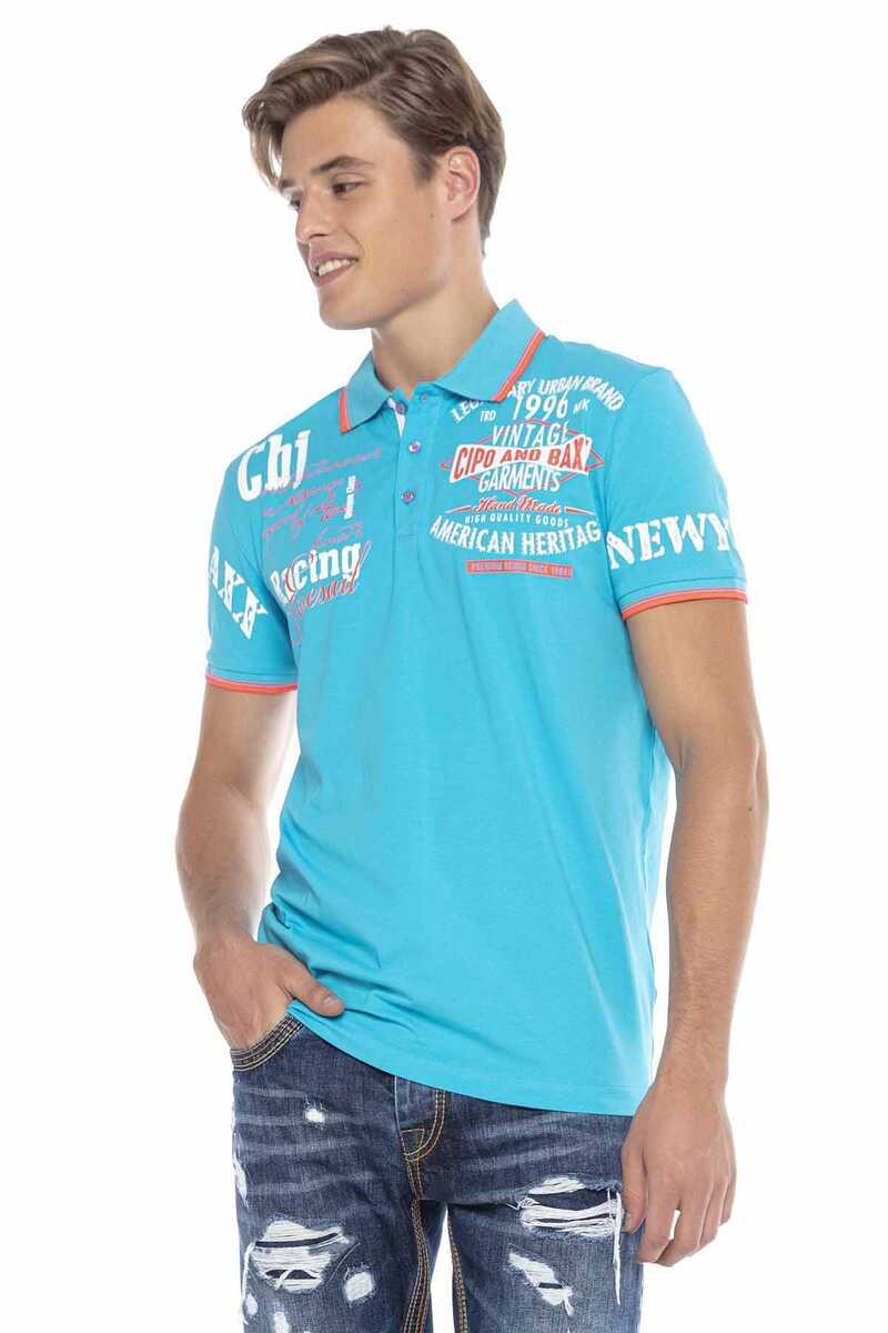 CT603 Men's polo shirt with trendy print