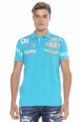 CT603 Men's polo shirt with trendy print