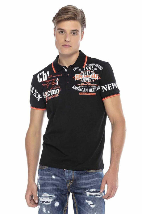 CT603 Men's polo shirt with trendy print