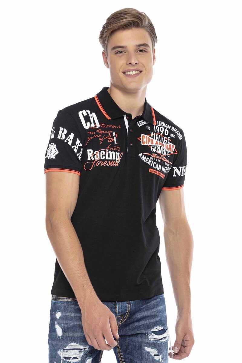 CT603 Men's polo shirt with trendy print