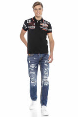 CT603 Men's polo shirt with trendy print