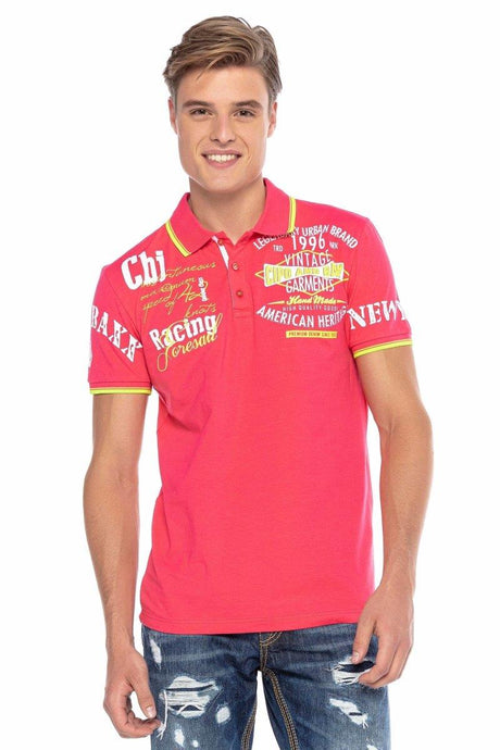 CT603 Men's polo shirt with trendy print