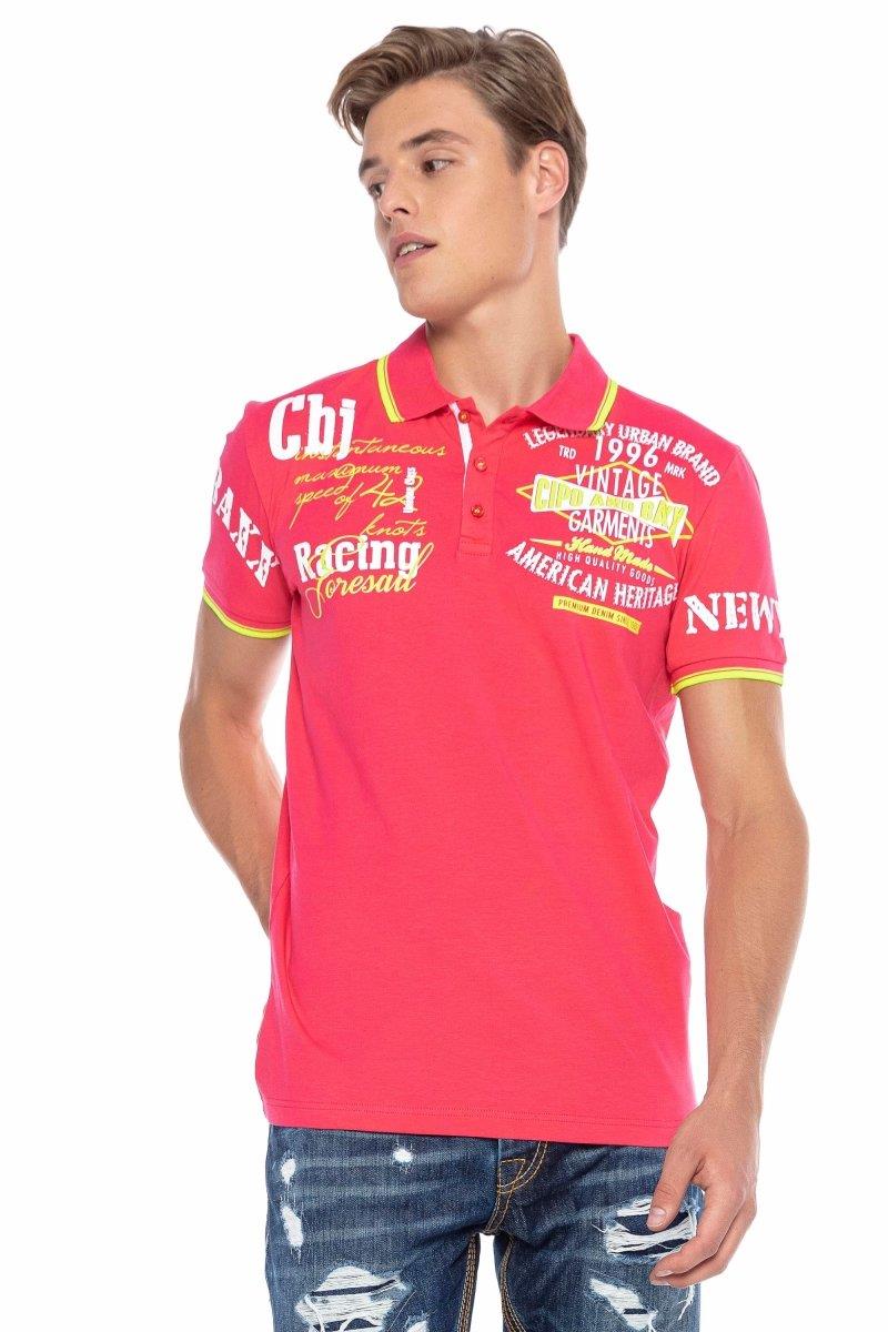CT603 Men's polo shirt with trendy print
