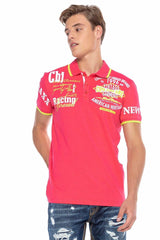 CT603 Men's polo shirt with trendy print