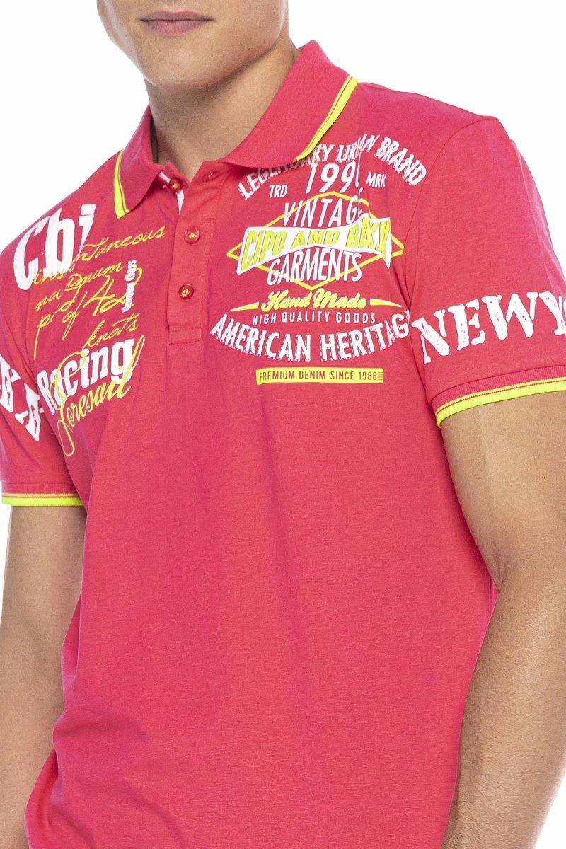 CT603 Men's polo shirt with trendy print