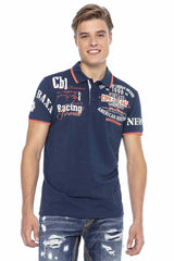 CT603 Men's polo shirt with trendy print