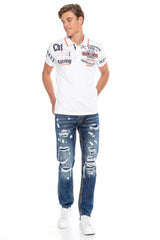 CT603 Men's polo shirt with trendy print