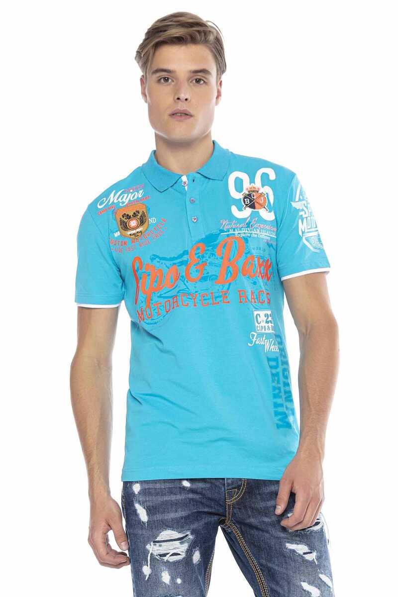 CT604 Men's polo shirt with casual prints