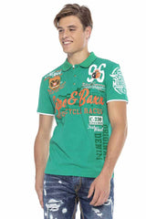CT604 Men's polo shirt with casual prints