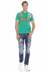 CT604 Men's polo shirt with casual prints
