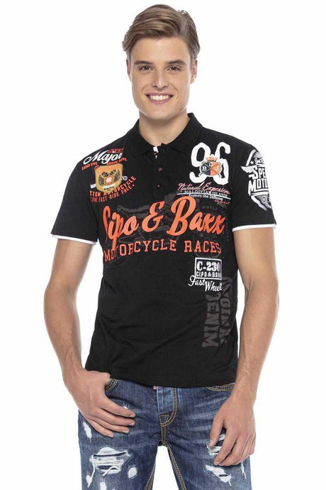 CT604 Men's polo shirt with casual prints