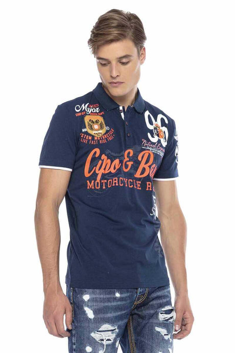 CT604 Men's polo shirt with casual prints