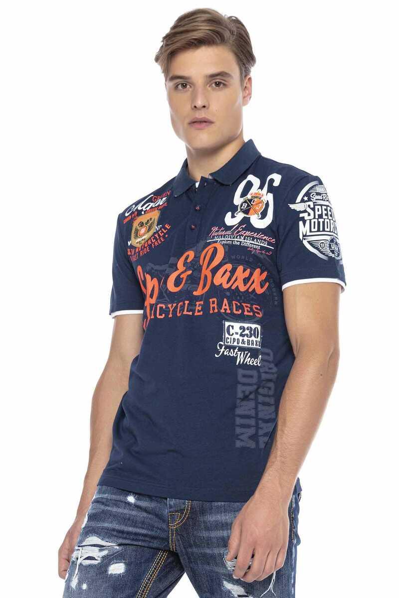 CT604 Men's polo shirt with casual prints