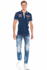 CT605 Men's polo shirt with trendy contrast stitching