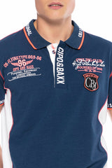 CT605 Men's polo shirt with trendy contrast stitching