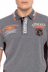 CT605 Men's polo shirt with trendy contrast stitching