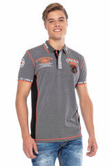 CT605 Men's polo shirt with trendy contrast stitching