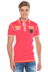 CT605 Men's polo shirt with trendy contrast stitching