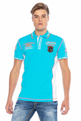 CT605 Men's polo shirt with trendy contrast stitching