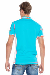 CT605 Men's polo shirt with trendy contrast stitching