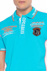 CT605 Men's polo shirt with trendy contrast stitching