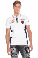 CT605 Men's polo shirt with trendy contrast stitching