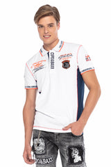 CT605 Men's polo shirt with trendy contrast stitching