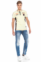 CT605 Men's polo shirt with trendy contrast stitching