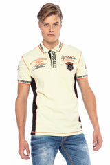 CT605 Men's polo shirt with trendy contrast stitching