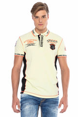 CT605 Men's polo shirt with trendy contrast stitching