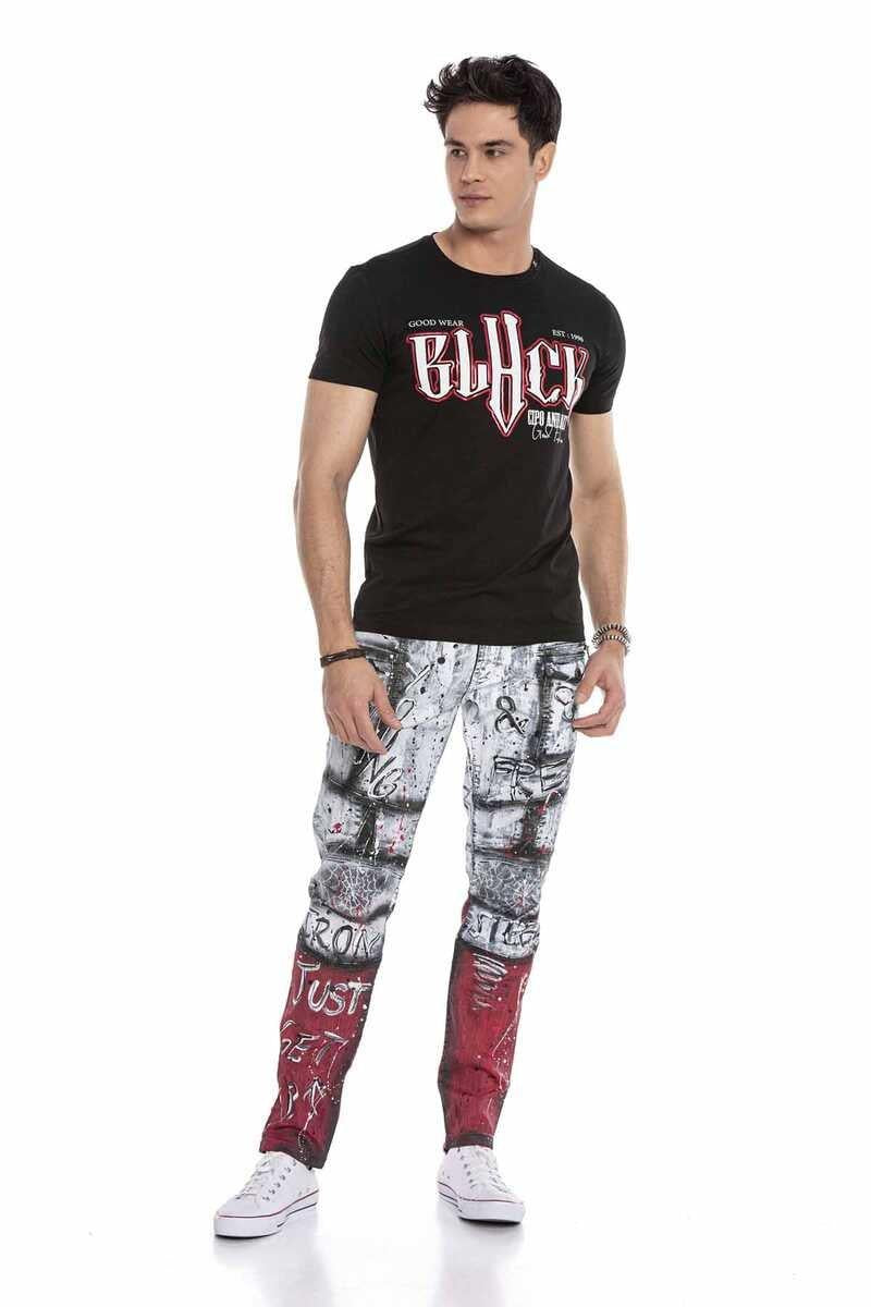 CT617 Men's T-shirt with eye-catching front print