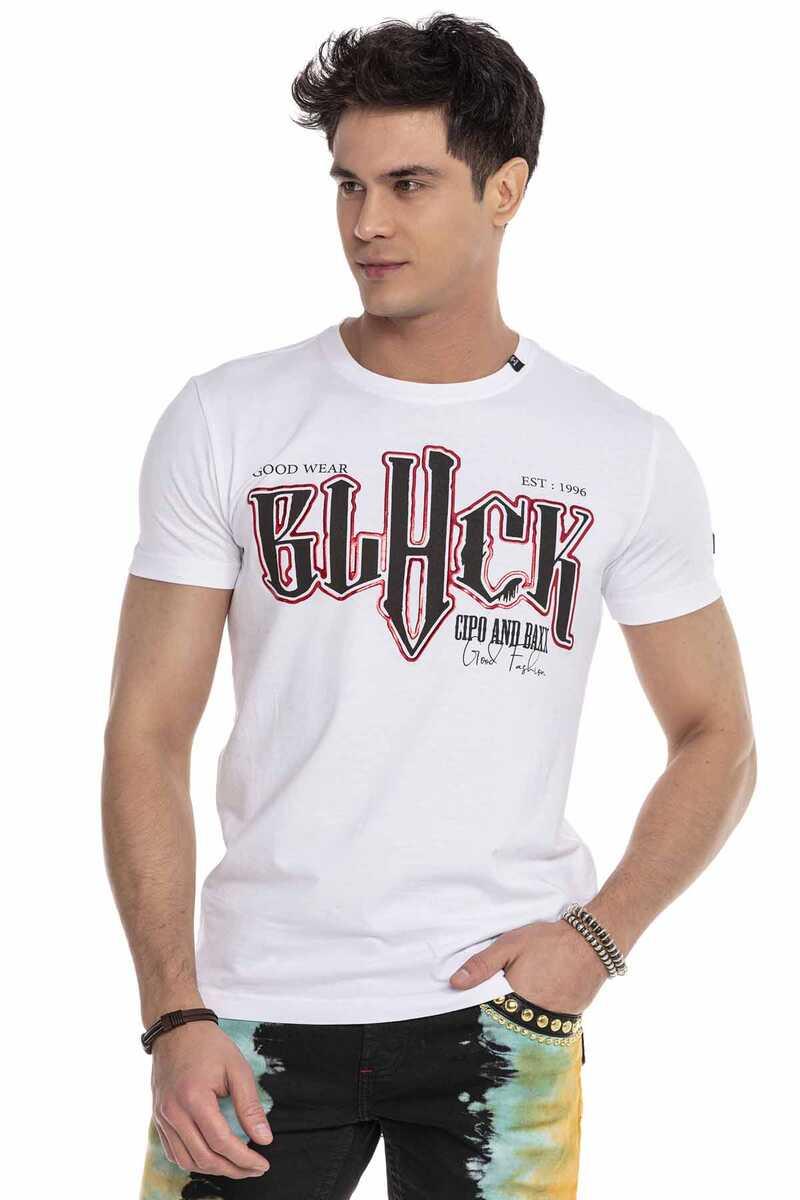 CT617 Men's T-shirt with eye-catching front print