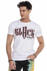CT617 Men's T-shirt with eye-catching front print