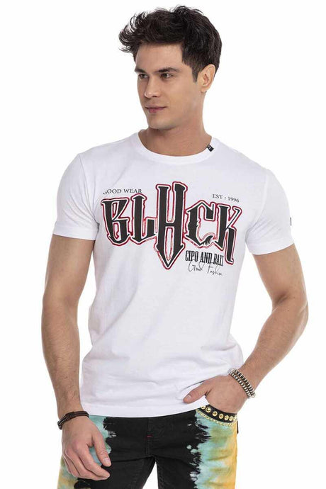 CT617 Men's T-shirt with eye-catching front print