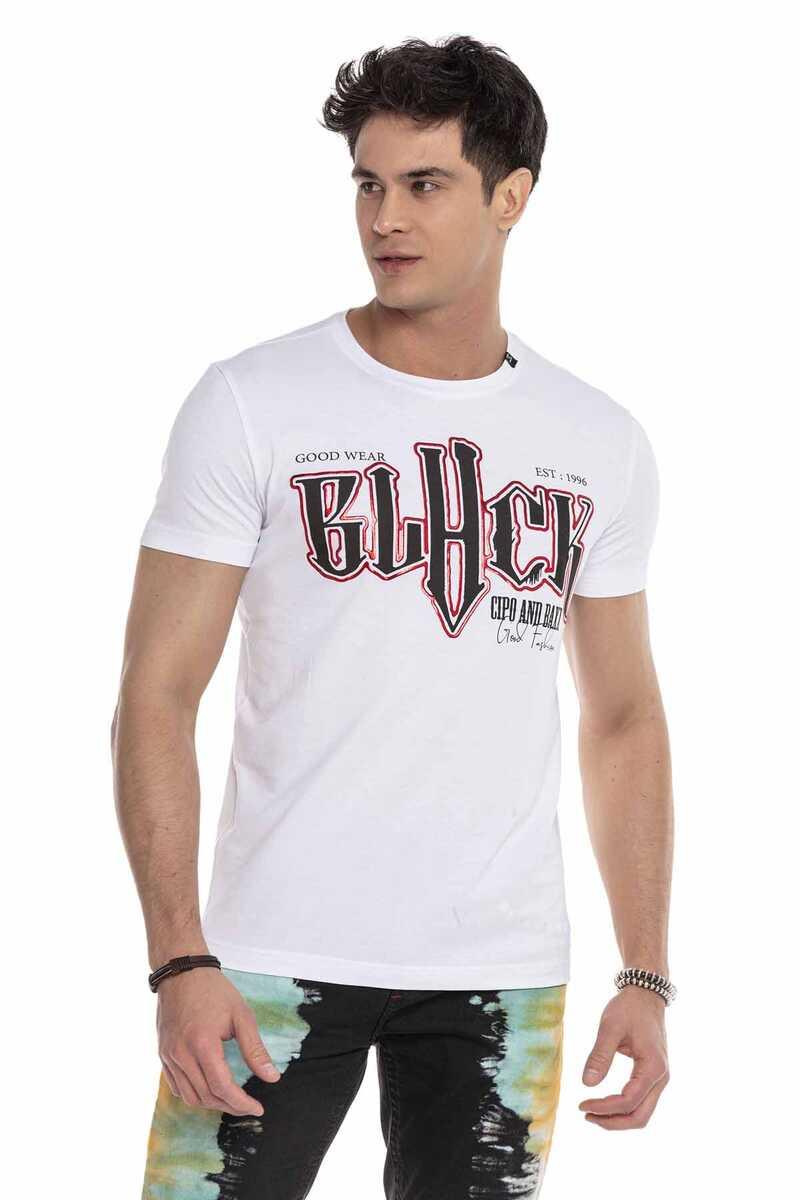CT617 Men's T-shirt with eye-catching front print