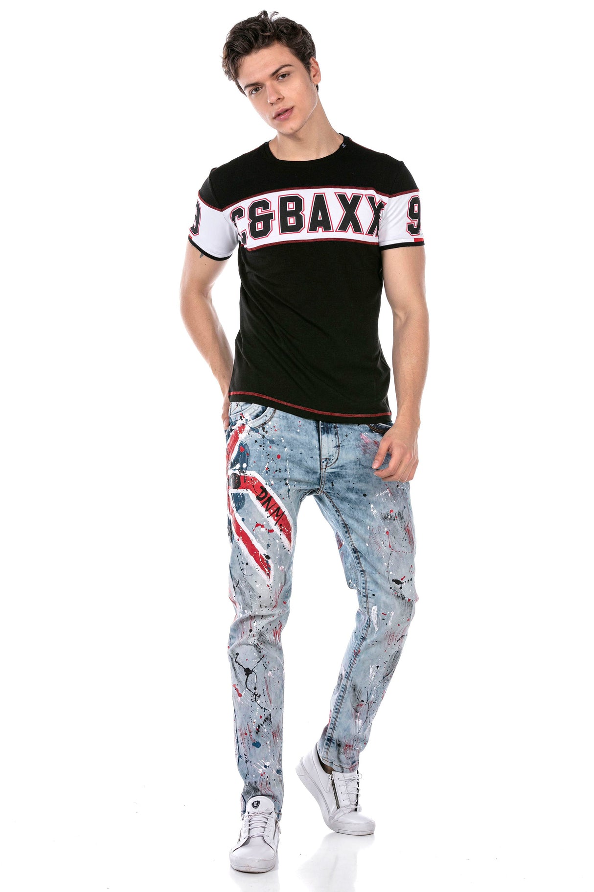 CT631 Men's T-shirt with eye-catching print