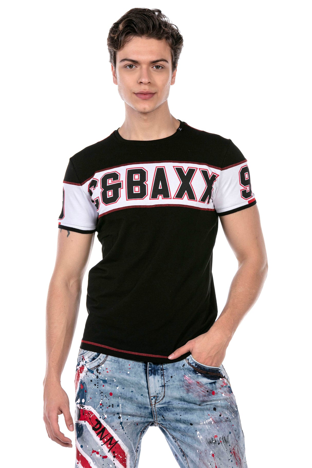 CT631 Men's T-shirt with eye-catching print