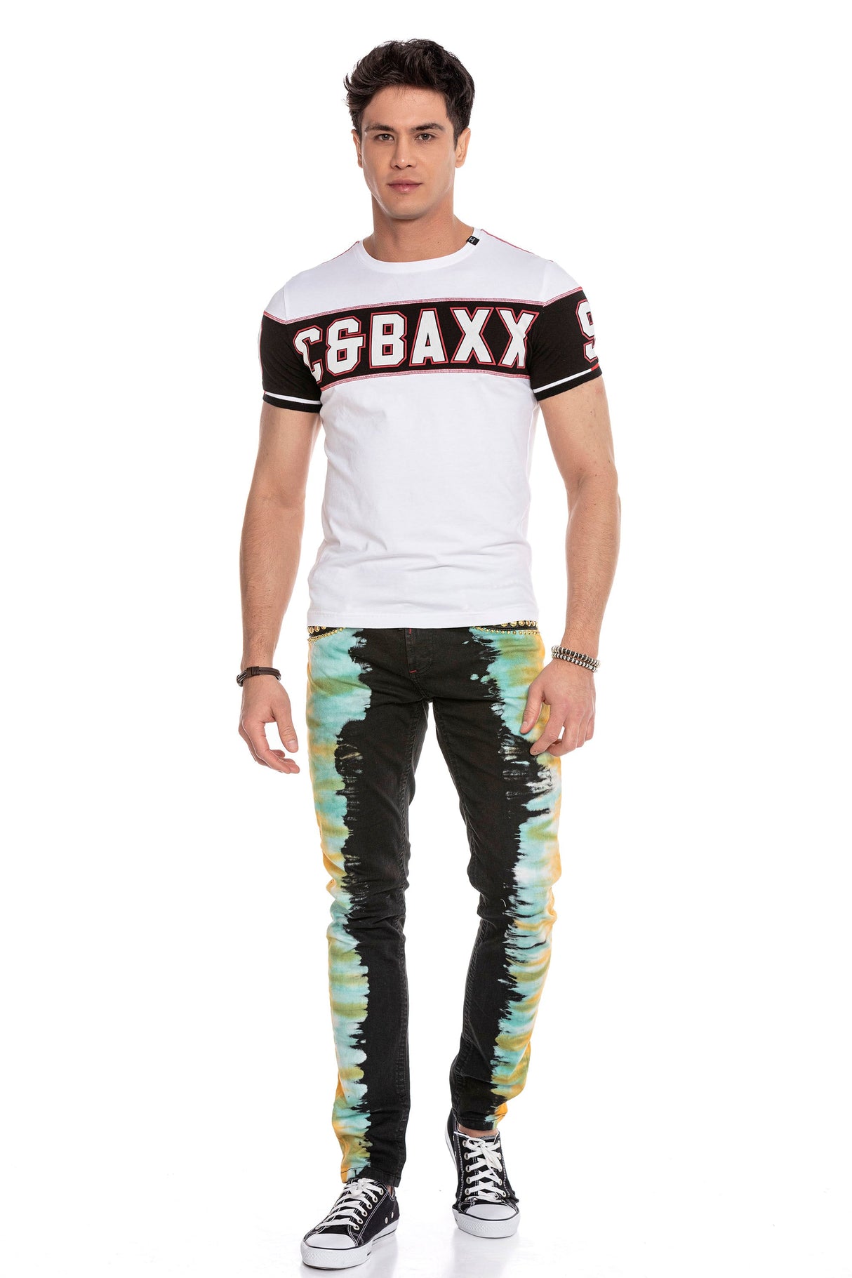 CT631 Men's T-shirt with eye-catching print