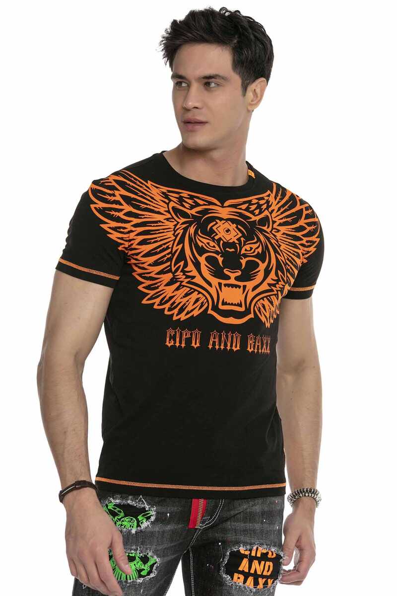 CT644 Men's T-shirt with trendy front print