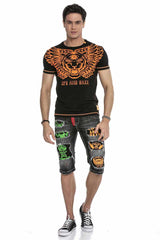 CT644 Men's T-shirt with trendy front print