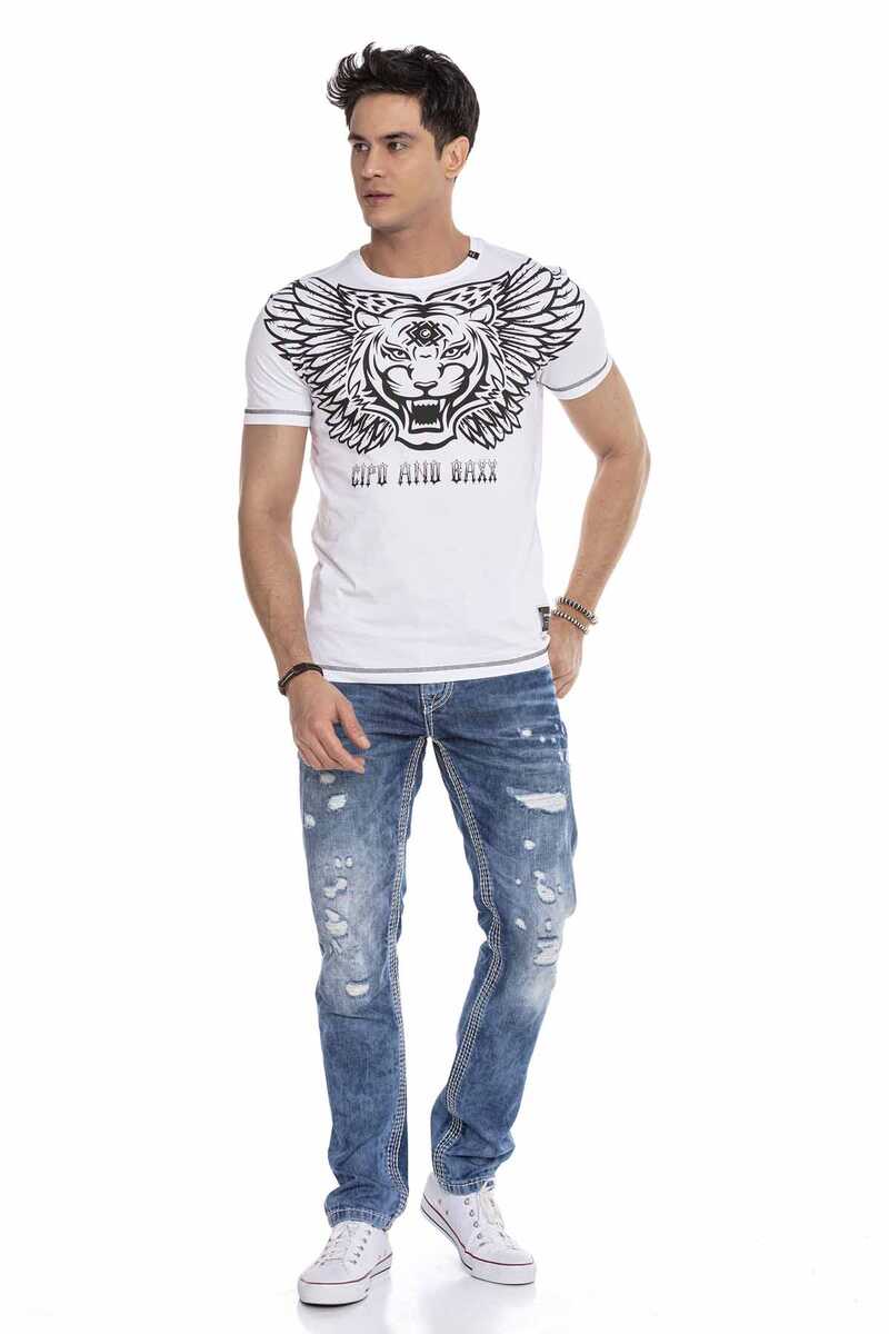 CT644 Men's T-shirt with trendy front print