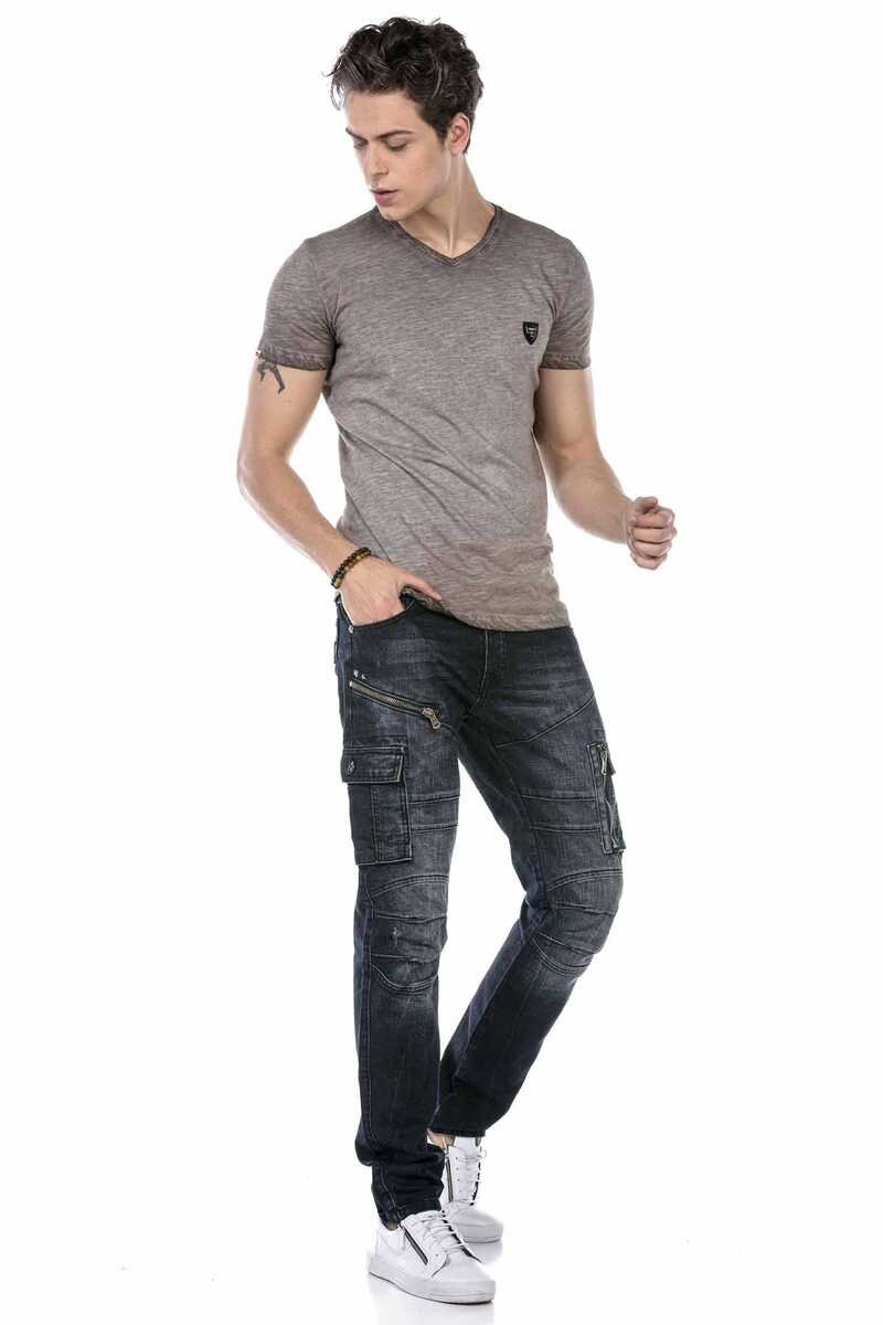 CT647 men's T-shirt in mottled design